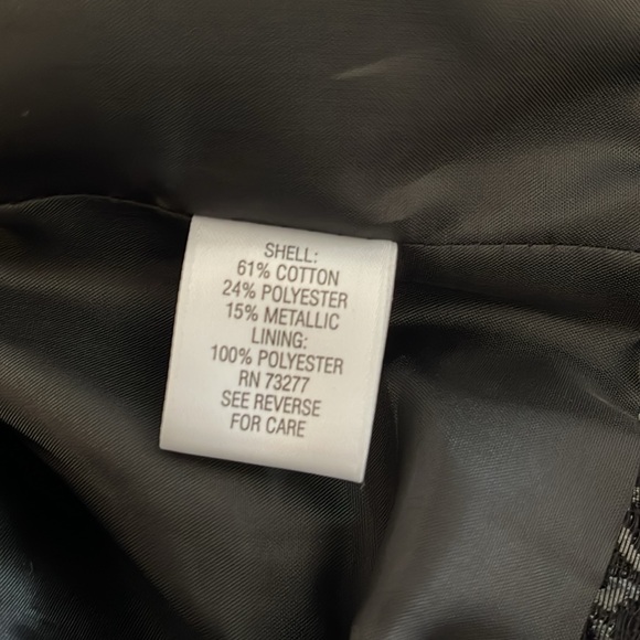 ❤️ Apt. 9 Black Lurex Jacquard Cape Style Jacket - Picture 7 of 9